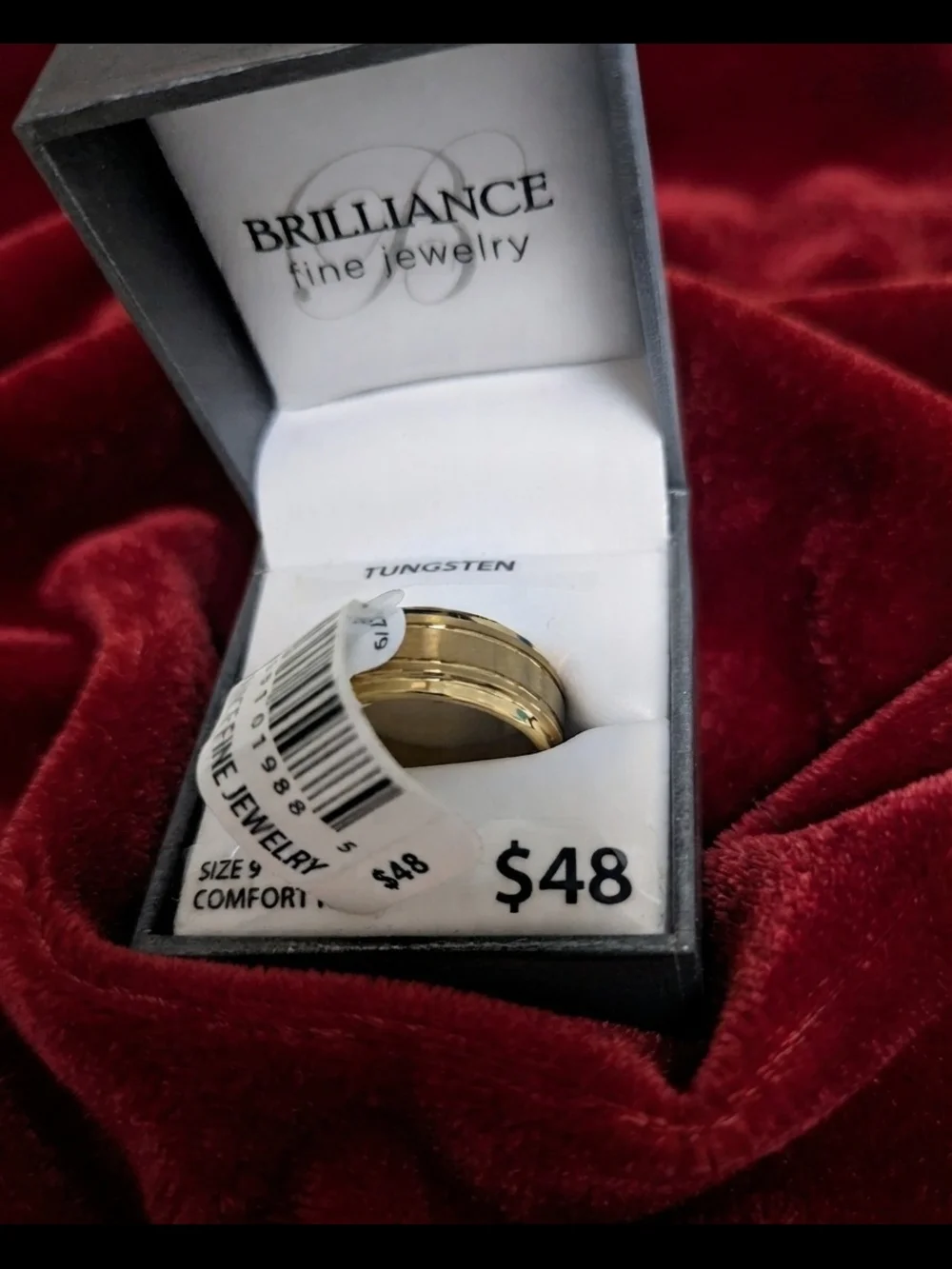 Fine Jewelry Gold Tungsten Ring - Size 9